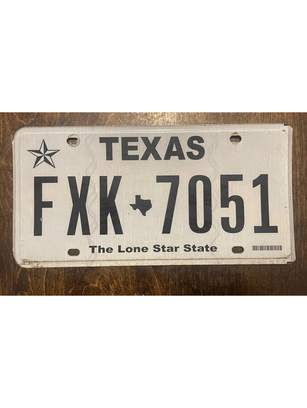 Texas License Plate TX State USA American Vintage Lonestar State FXK 7051